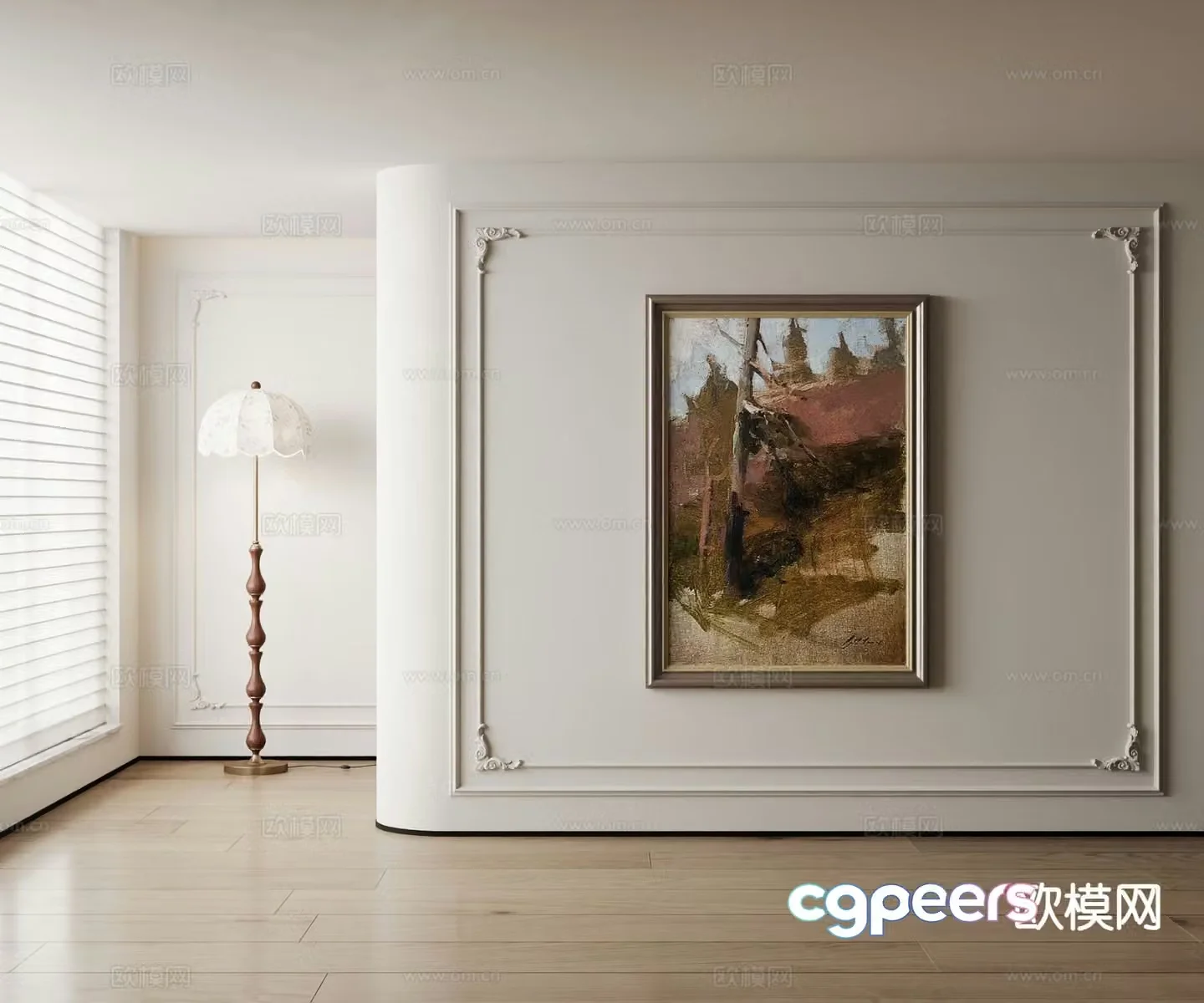American oil painting art painting decorative painting 3d model