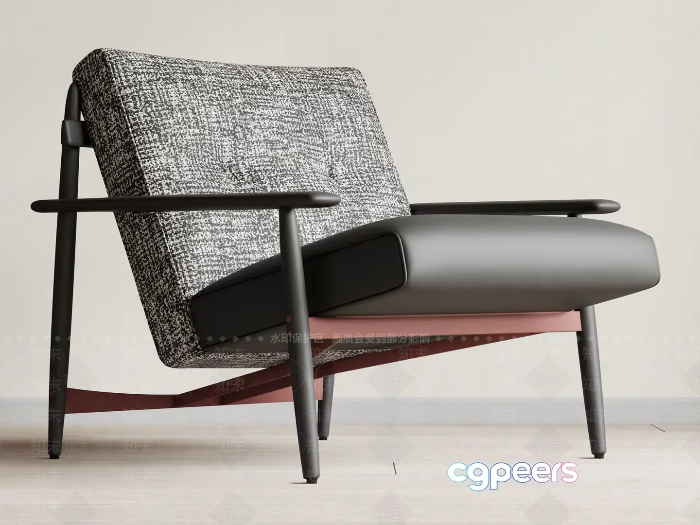 Mid-Century Modern Chair 3D Model – 19133 – VRAY Render