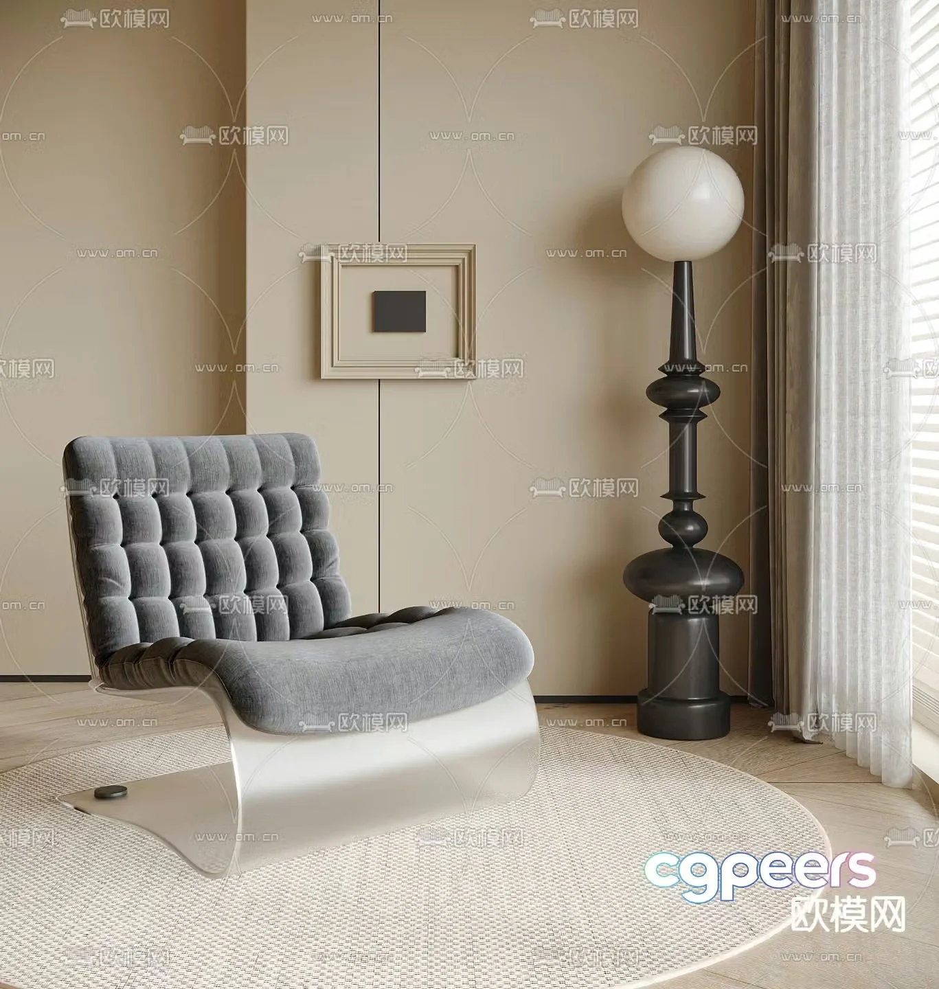 chair leisure chair 3d model