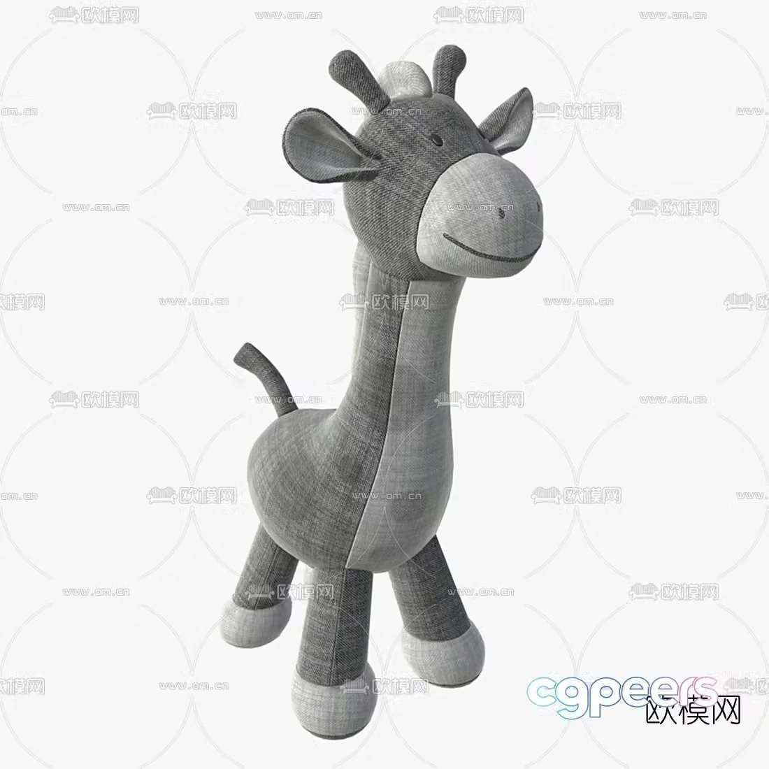 Modern fabric giraffe children’s doll 3d model