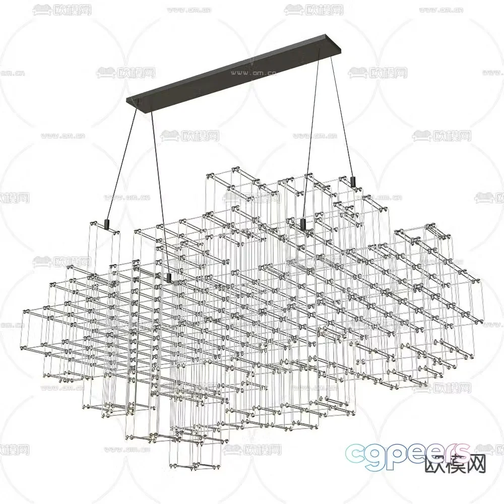 SPATIAL array chandelier lobby chandelier 3d model
