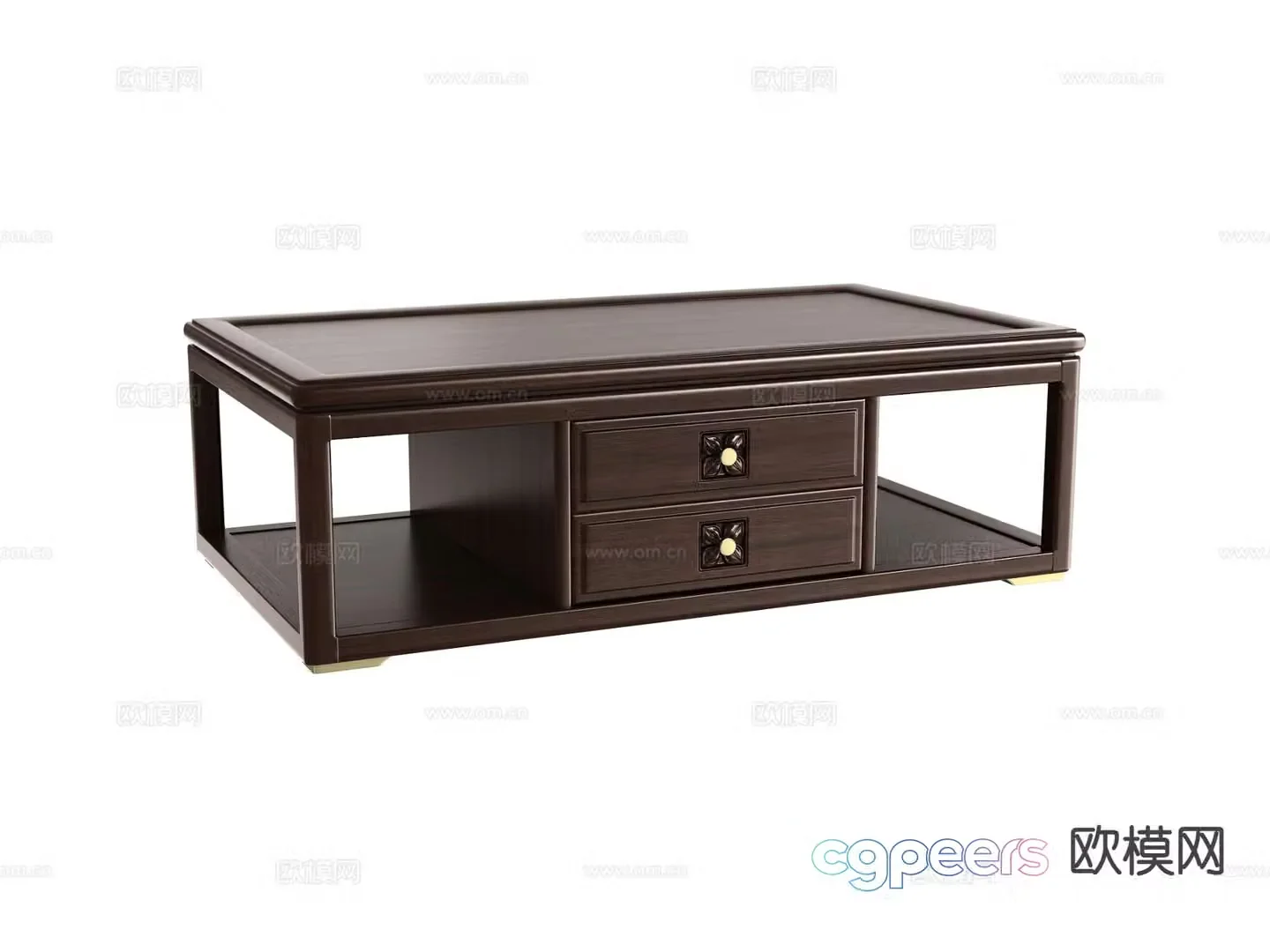 New Chinese style long coffee table 3d model