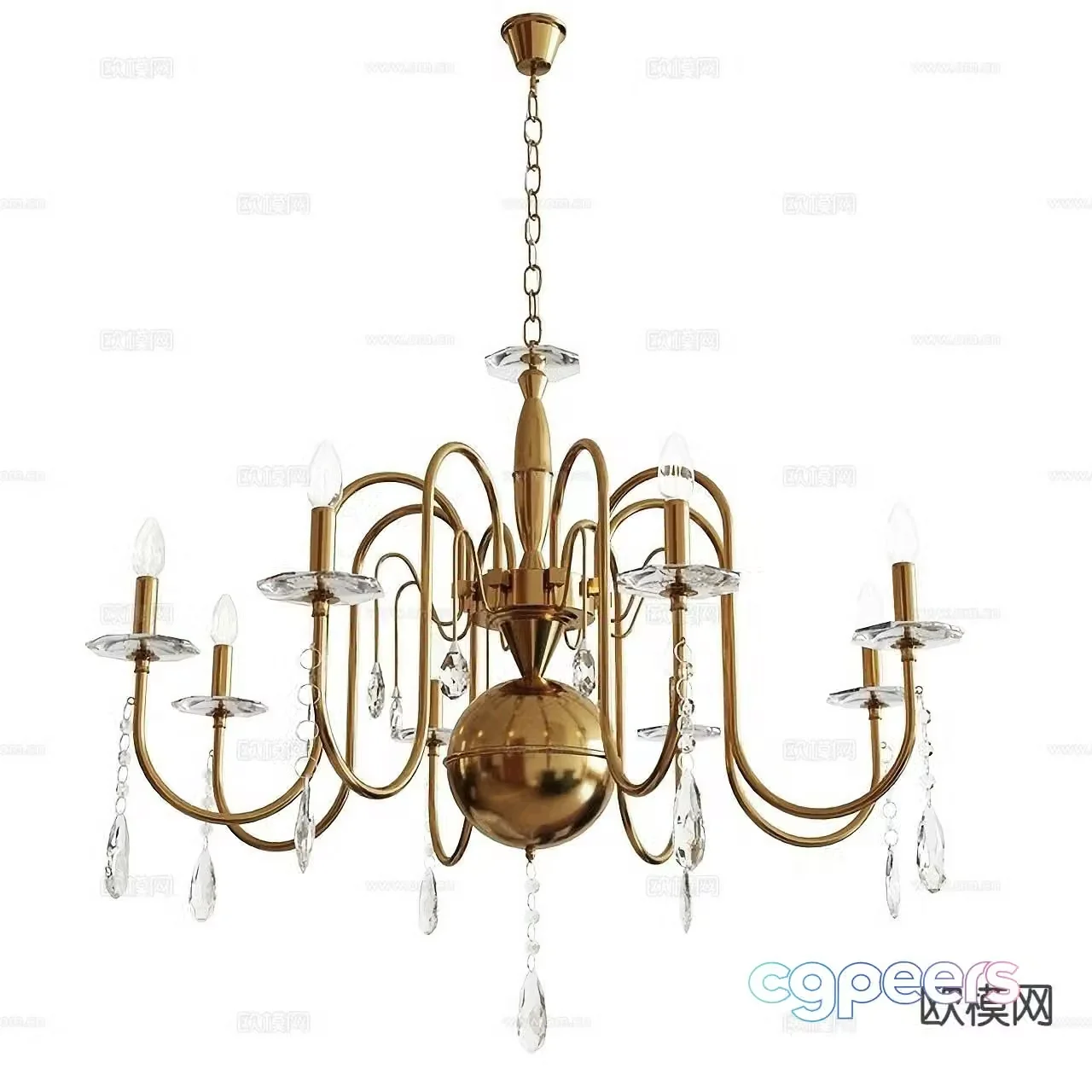 Modern chandelier 3d model