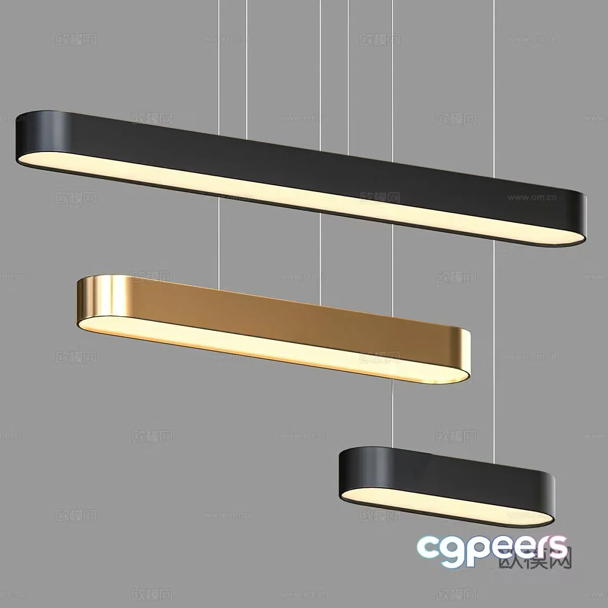 Modern simple light luxury chandeliers chandeliers simple chandeliers restaurant chandeliers 3D model