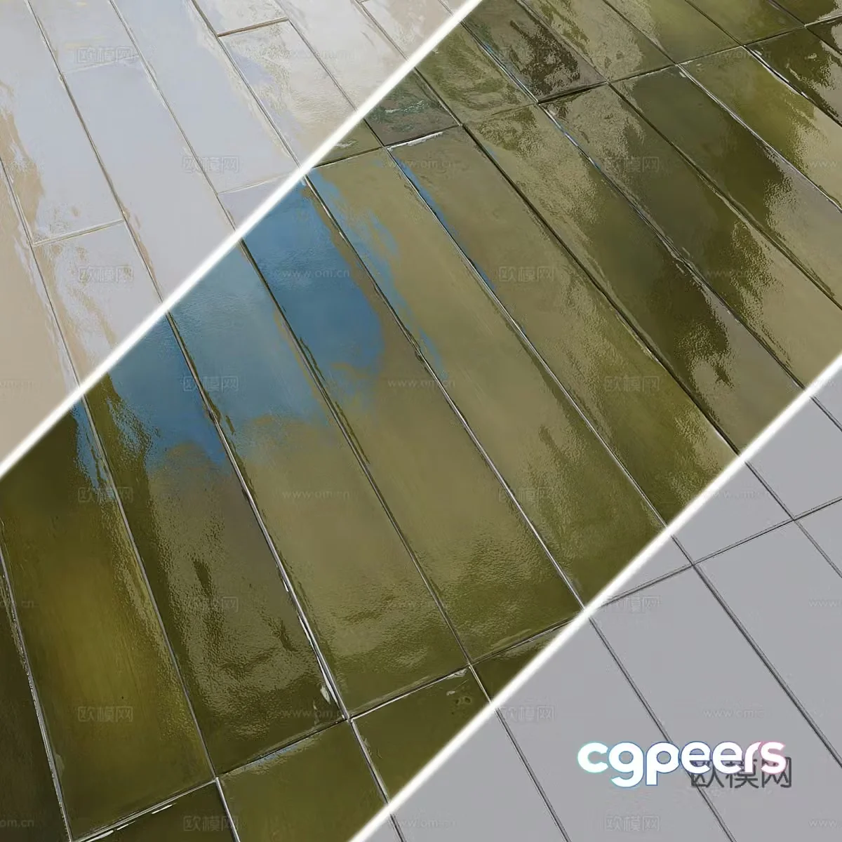 Ceramic tiles Flower tiles Antique tiles 3D model