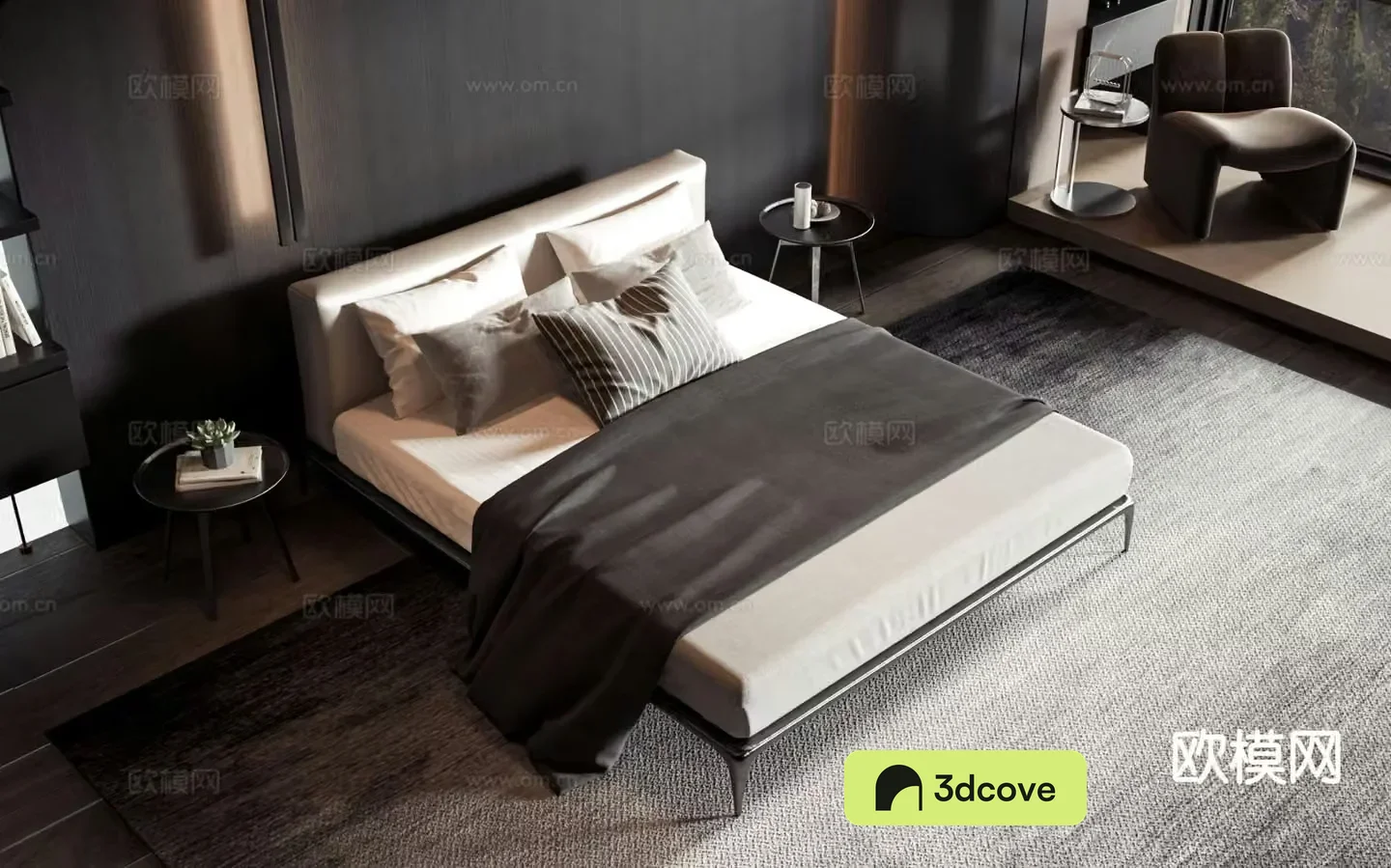 Modern double bed