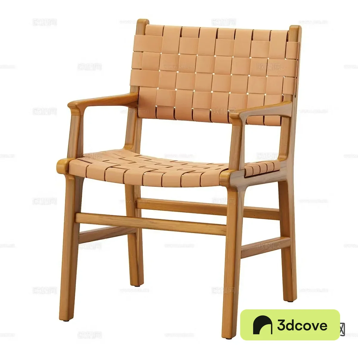 Log wind rattan chair leisure chair