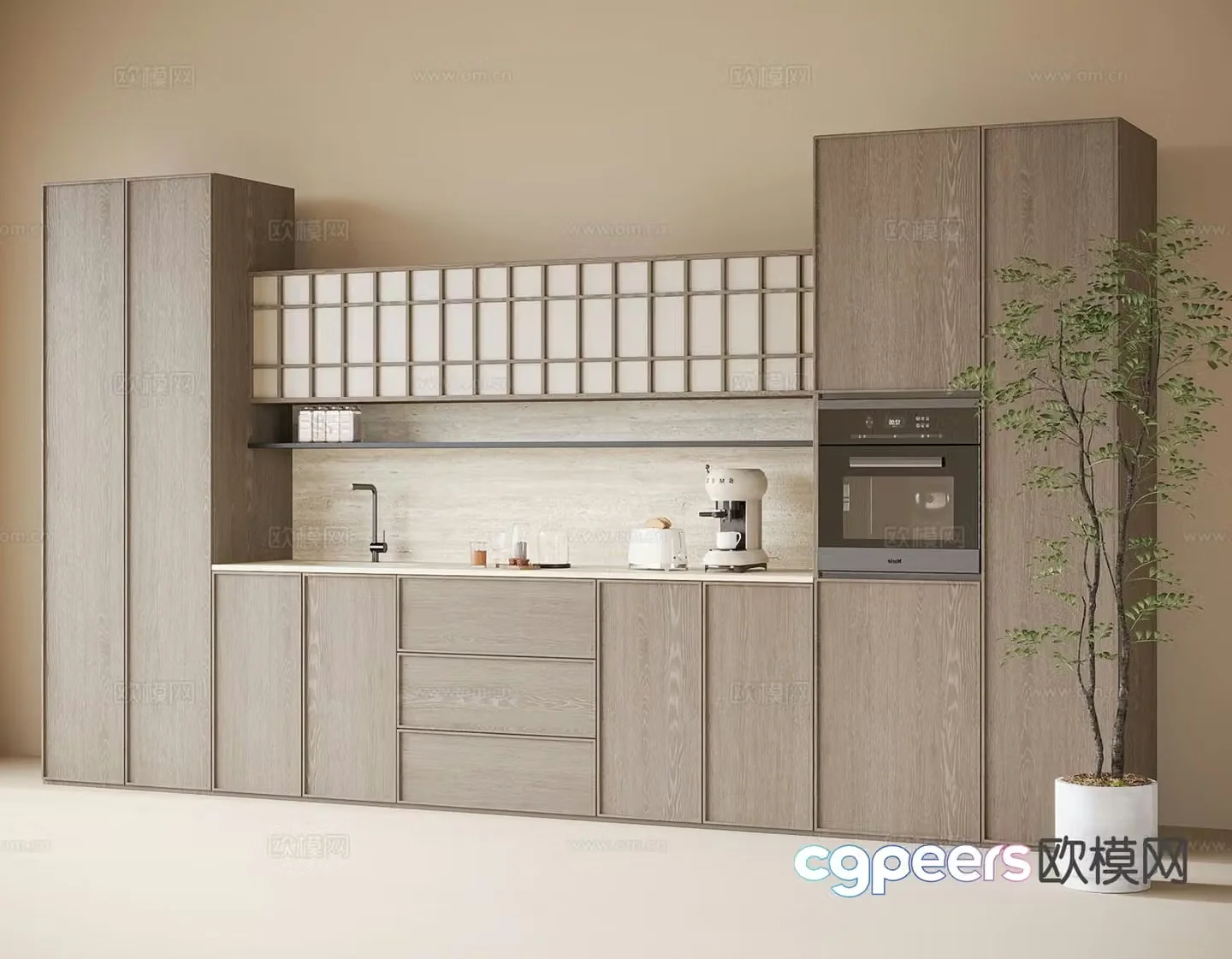 Modern sideboard 3d model