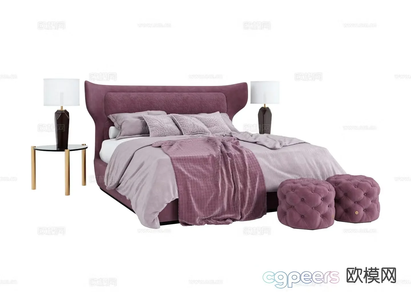 roberto cavalli-Guam double bed 3d model