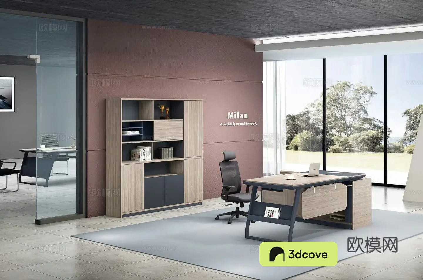 Working equipment office space office area staff desk and chair