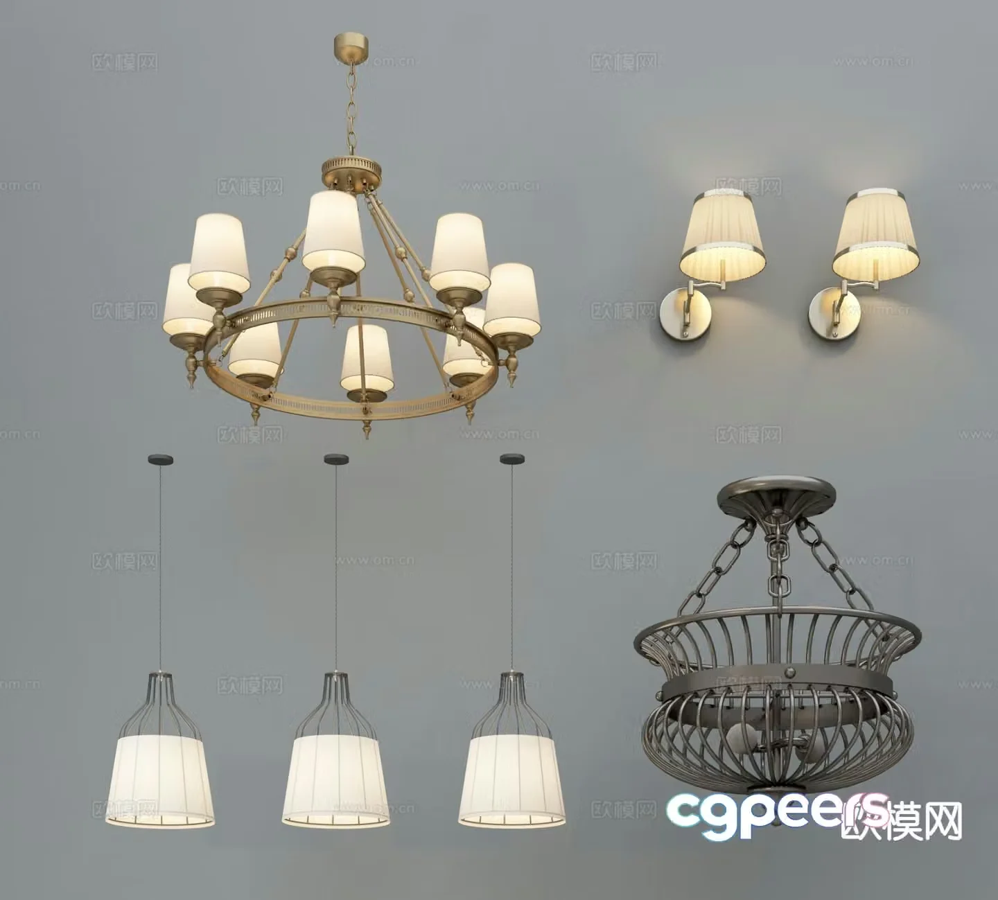 Luxury chandelier Light luxury chandelier 3d model