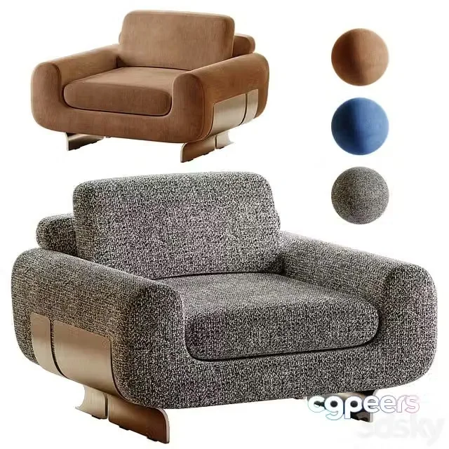 3ds Max Free – Fendi Gran plie armchair