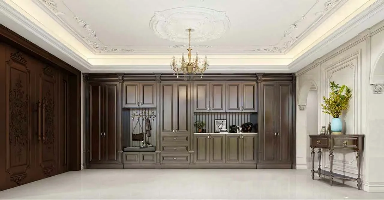 A Large Dark Wood Cabinet 3D Model – 8052 – VRAY Render