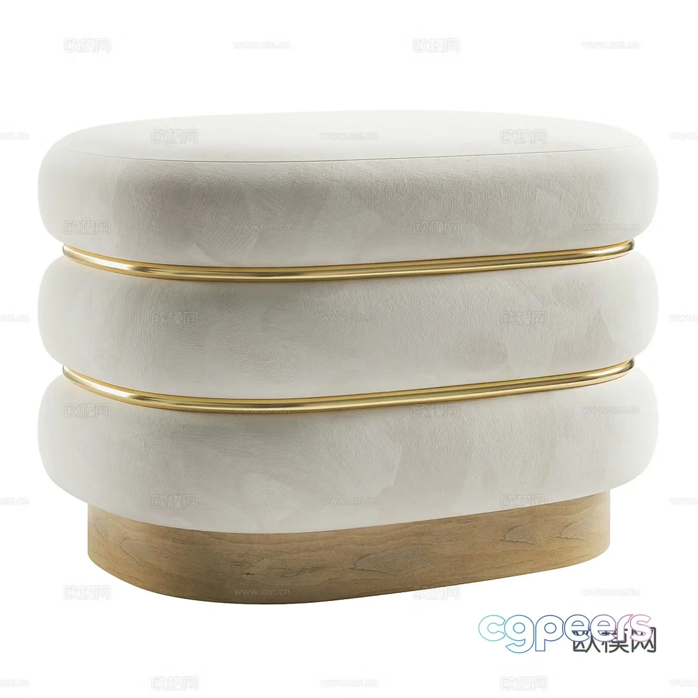 Sofa stool low stool dressing stool 3d model