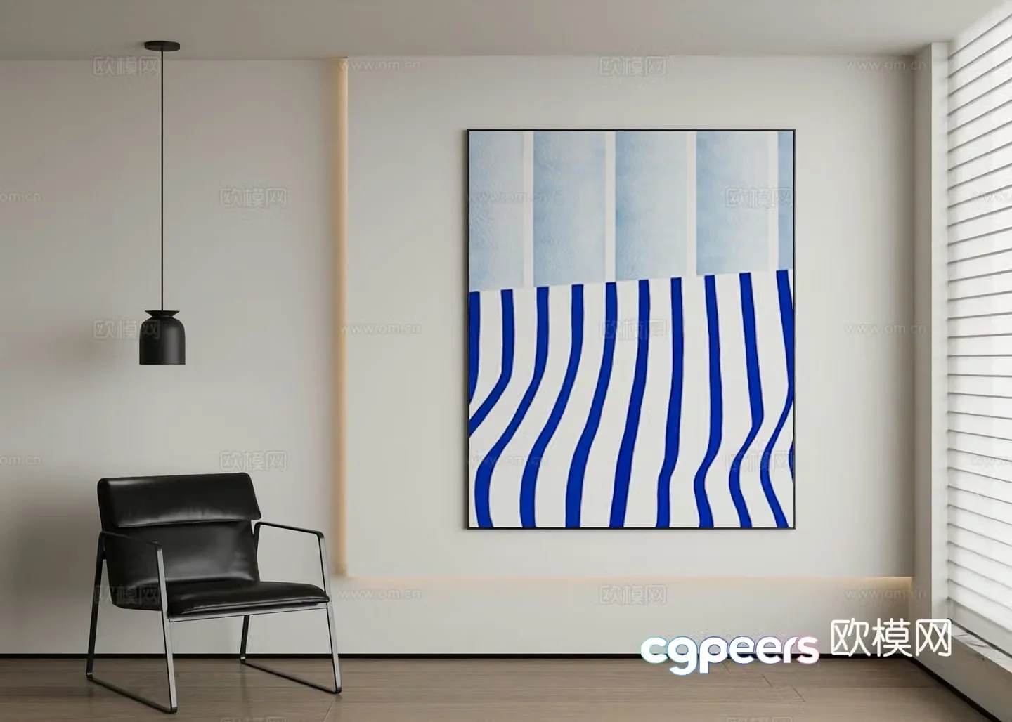Modern decorative painting 3d model