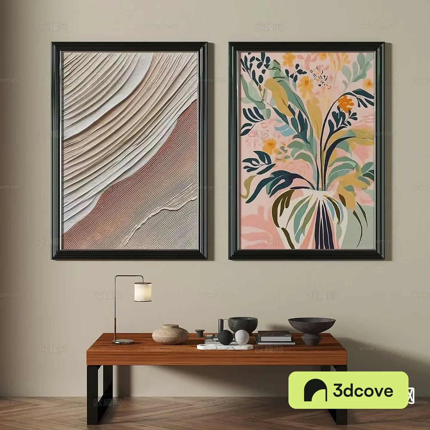 French retro painting texture painting decorative painting
