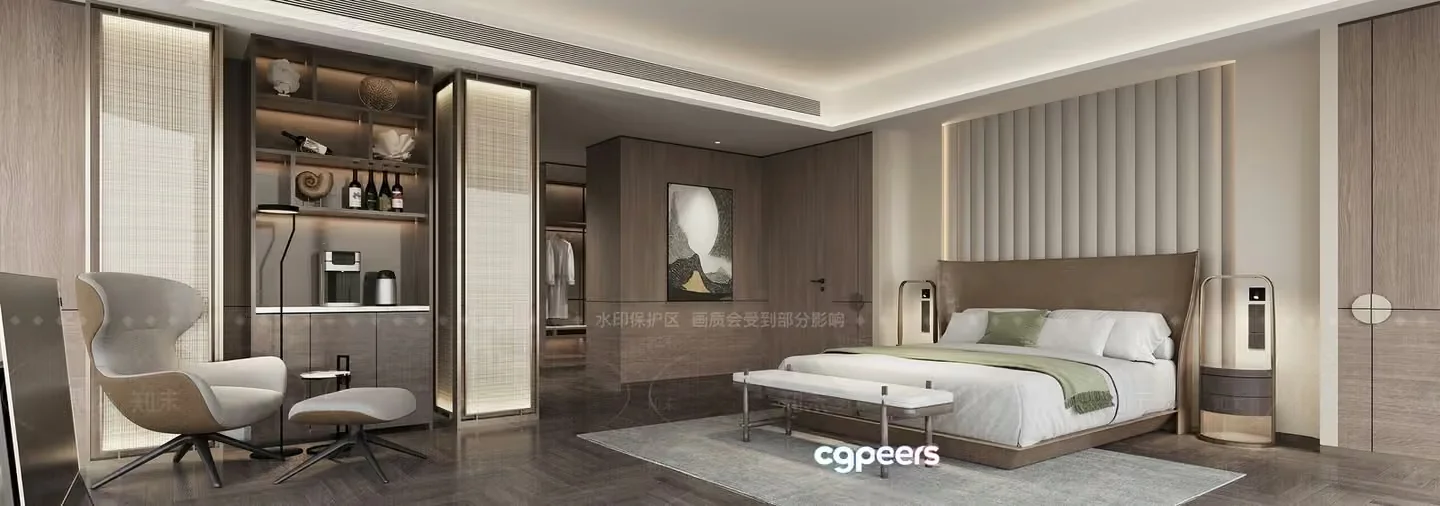 Cozy Bedroom 3D Model – 12278 – VRAY Render