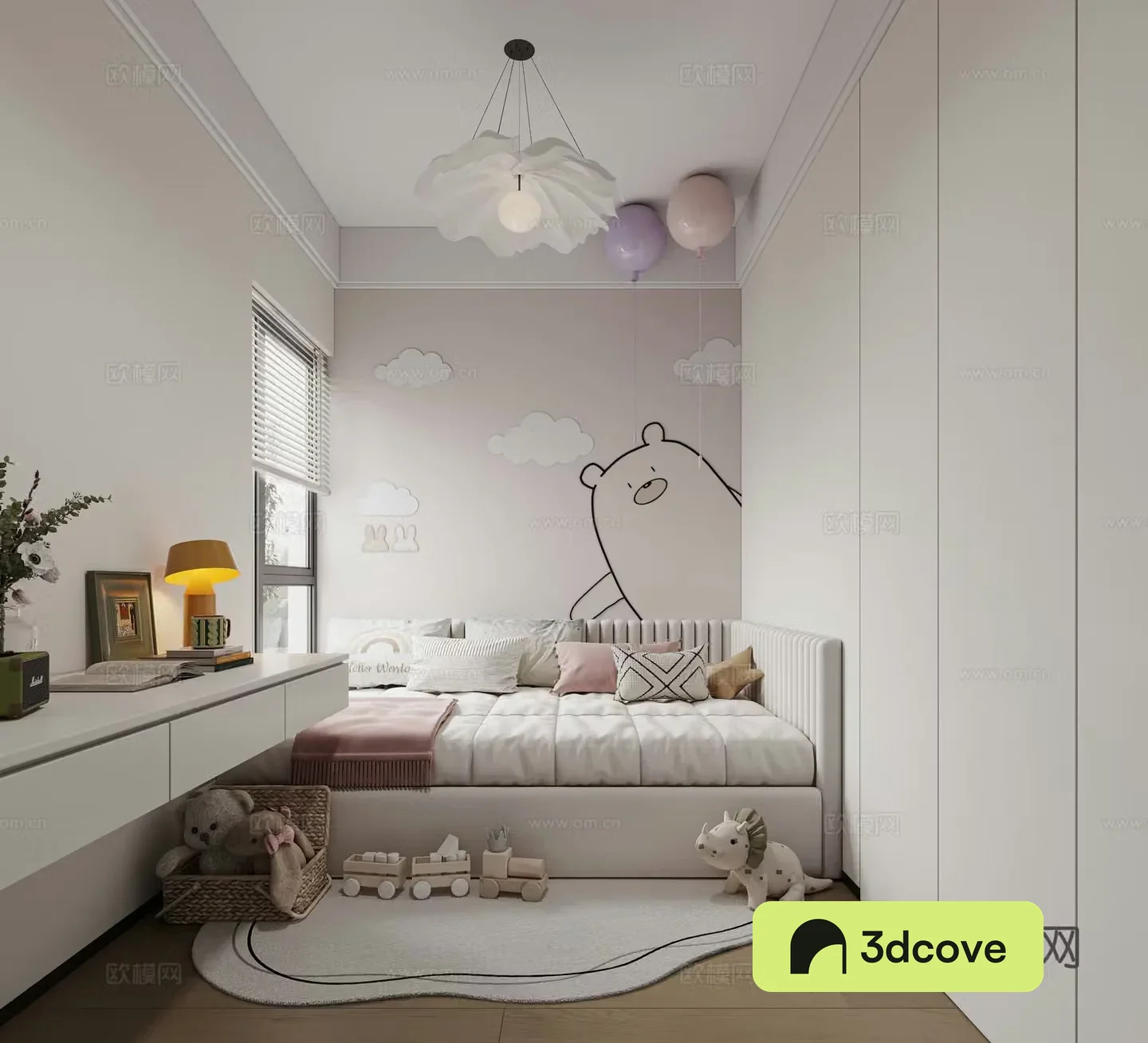 Modern children’s room girl’s room