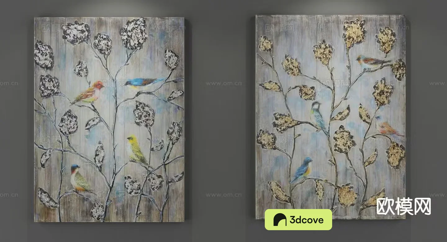 Nordic oil painting small fresh decorative painting