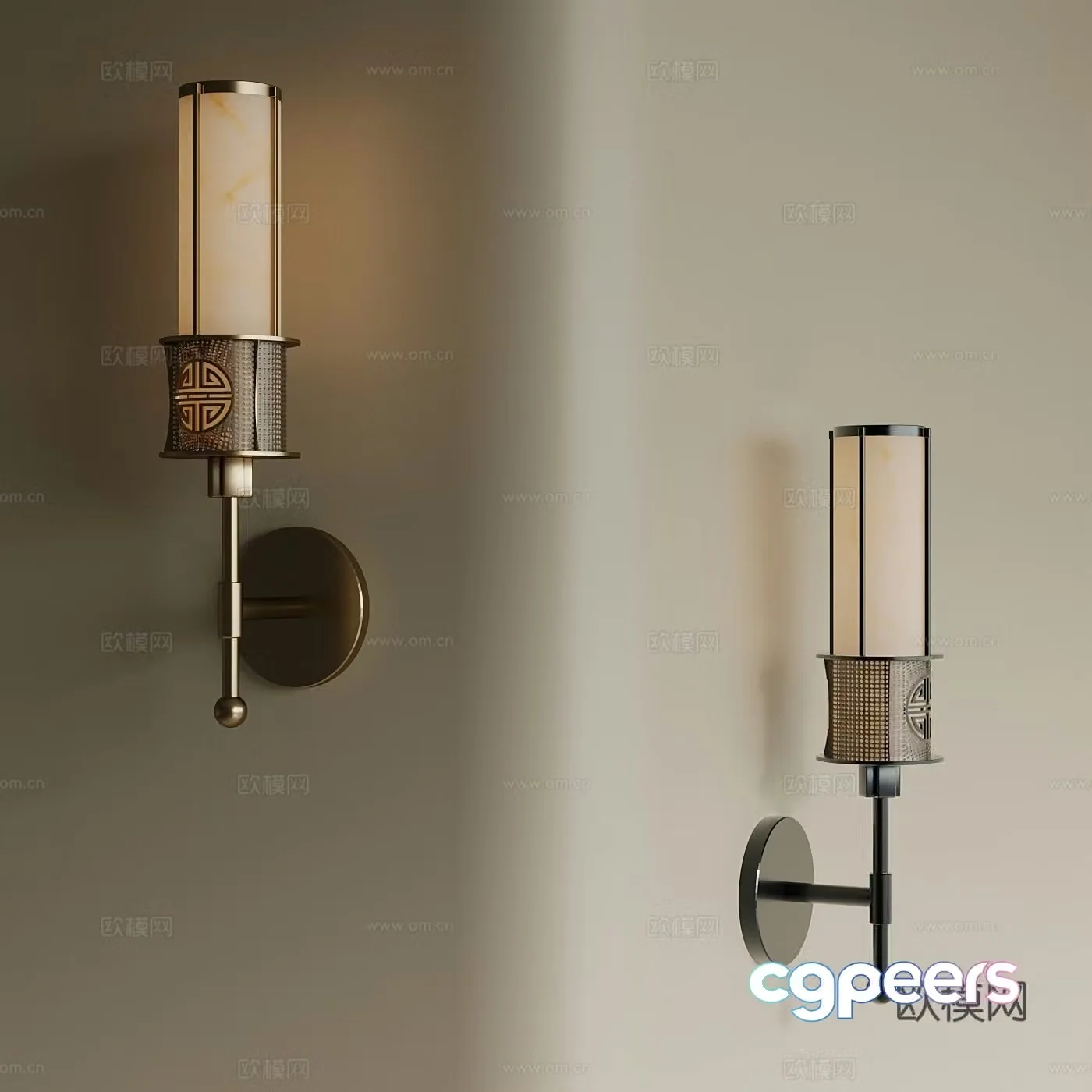 New Chinese style retro metal wall lamp outdoor wall lamp wall lamp bedside wall lamp 3d model