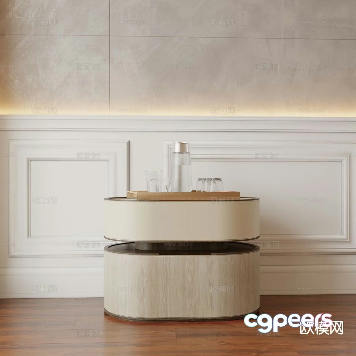 Modern bedside table 3d model