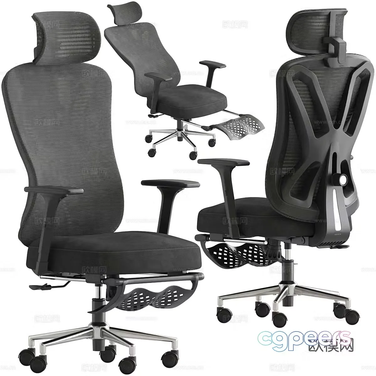 Modern office chair staff chair 3d model