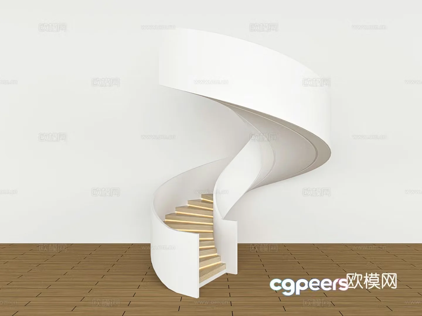 Modern staircase 3D model 3D model