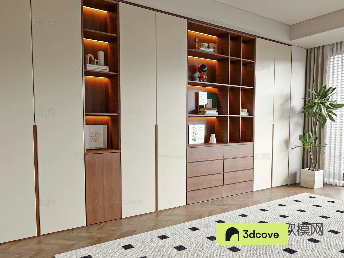 Modern medieval style bookcase