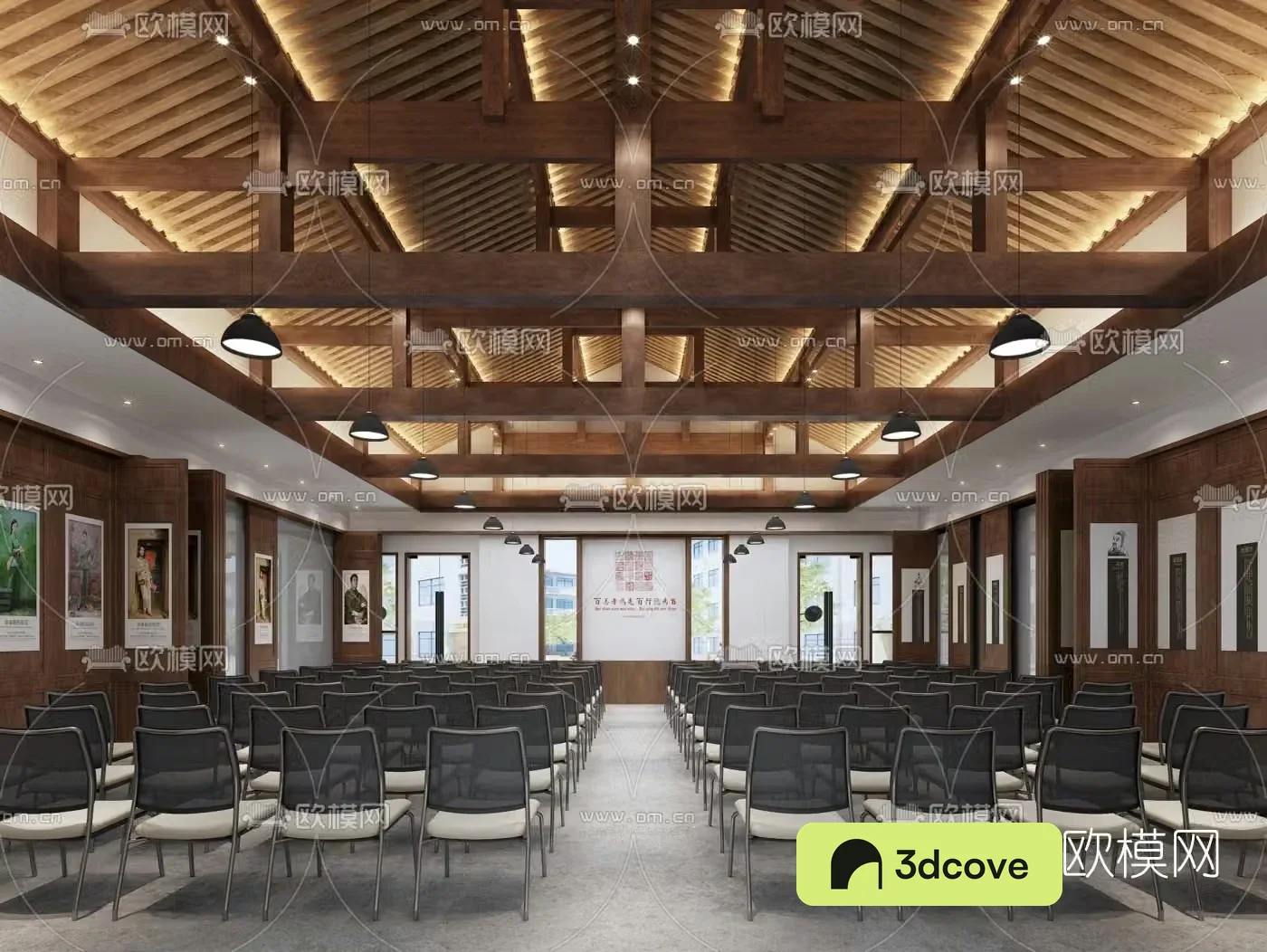 New Chinese-style hotel conference hall lecture hall