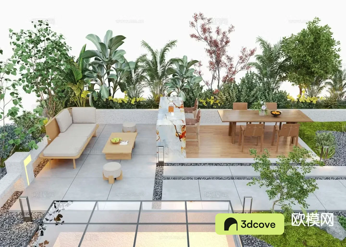 Courtyard landscape garden