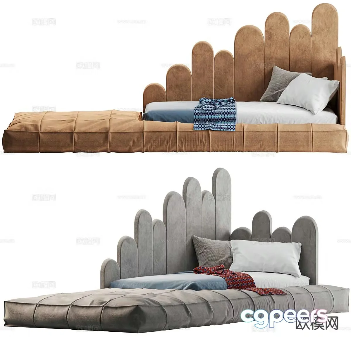 Modern children’s bed sofa bed 3d model