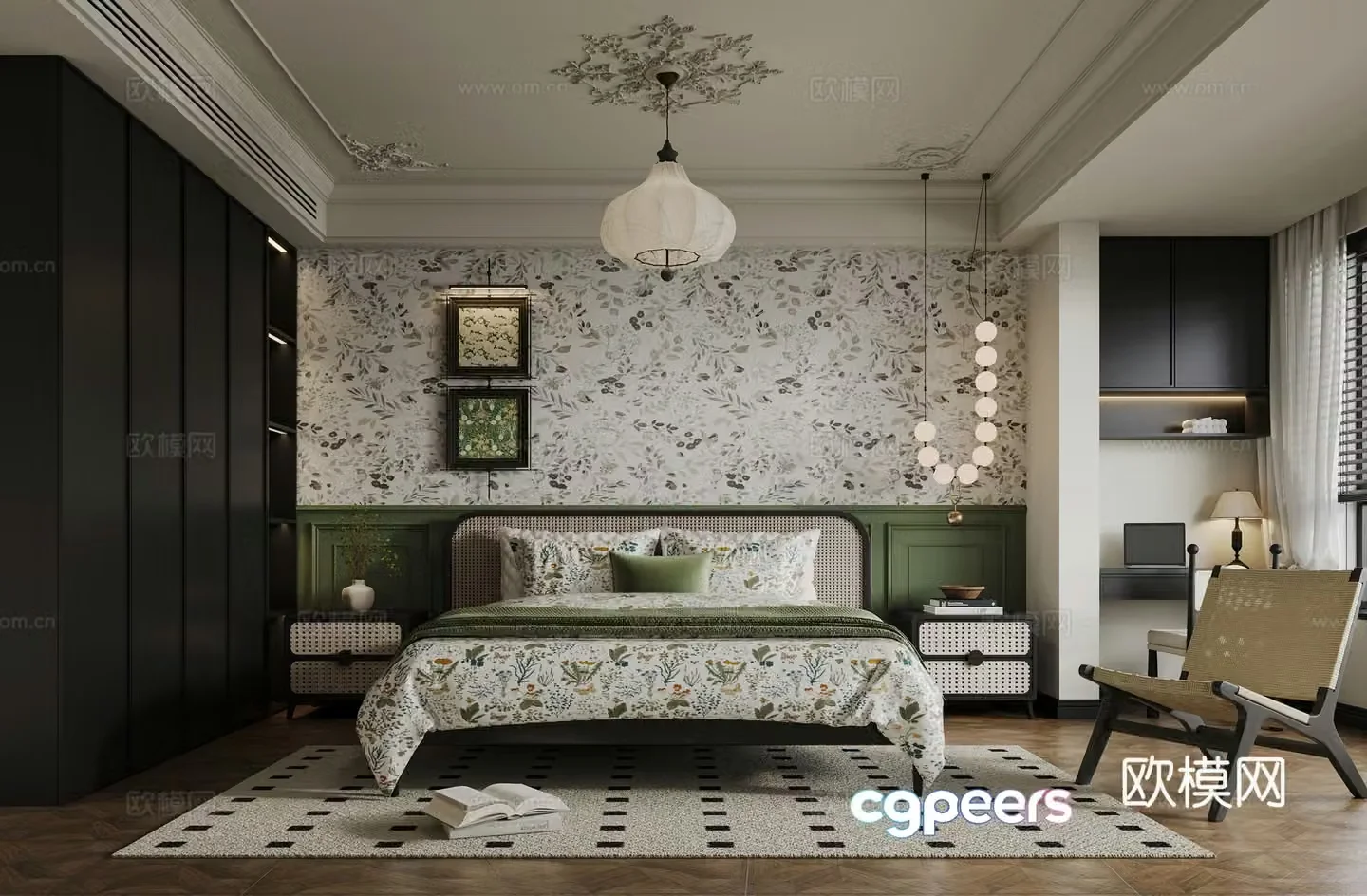 French bedroom master bedroom 3d model