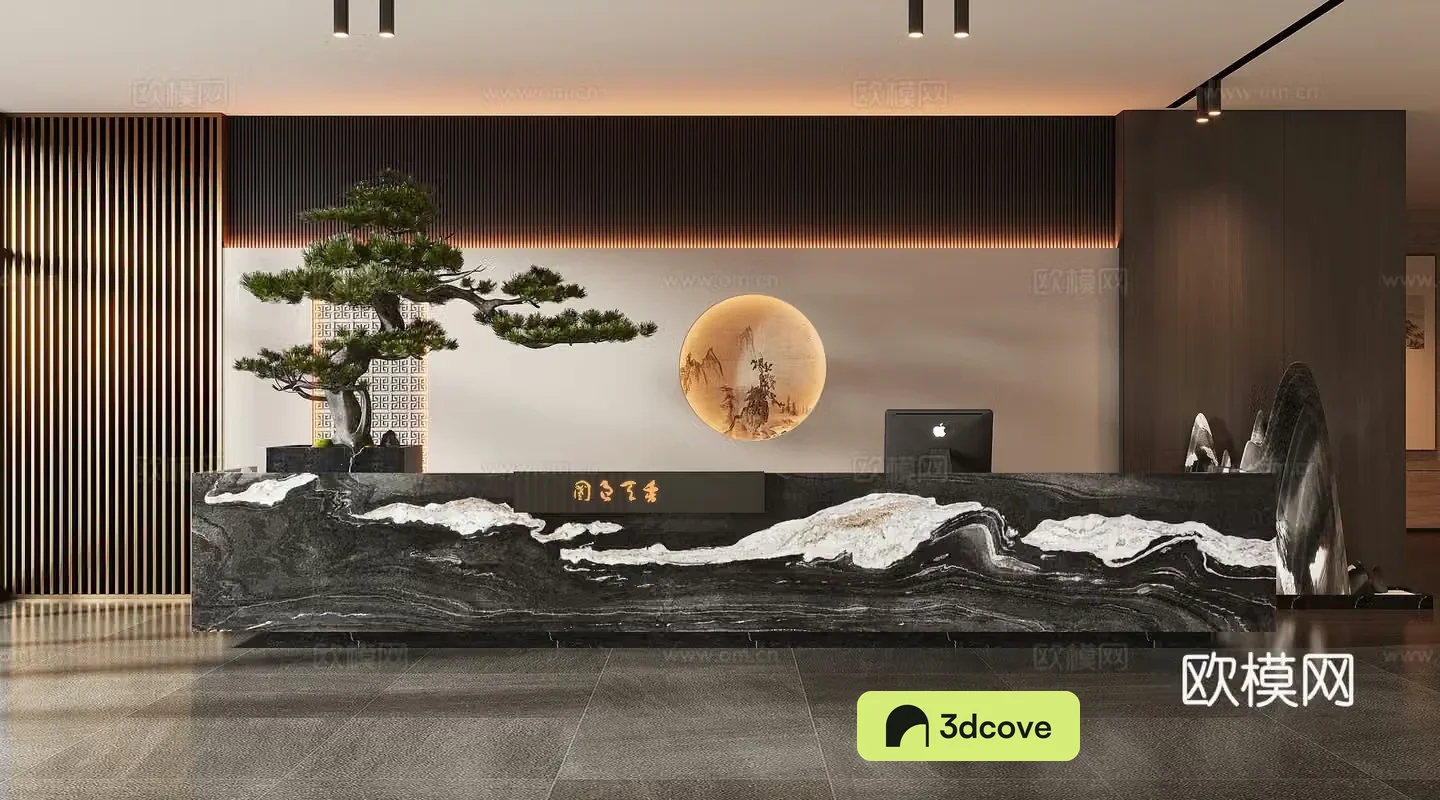 New Chinese style front lobby