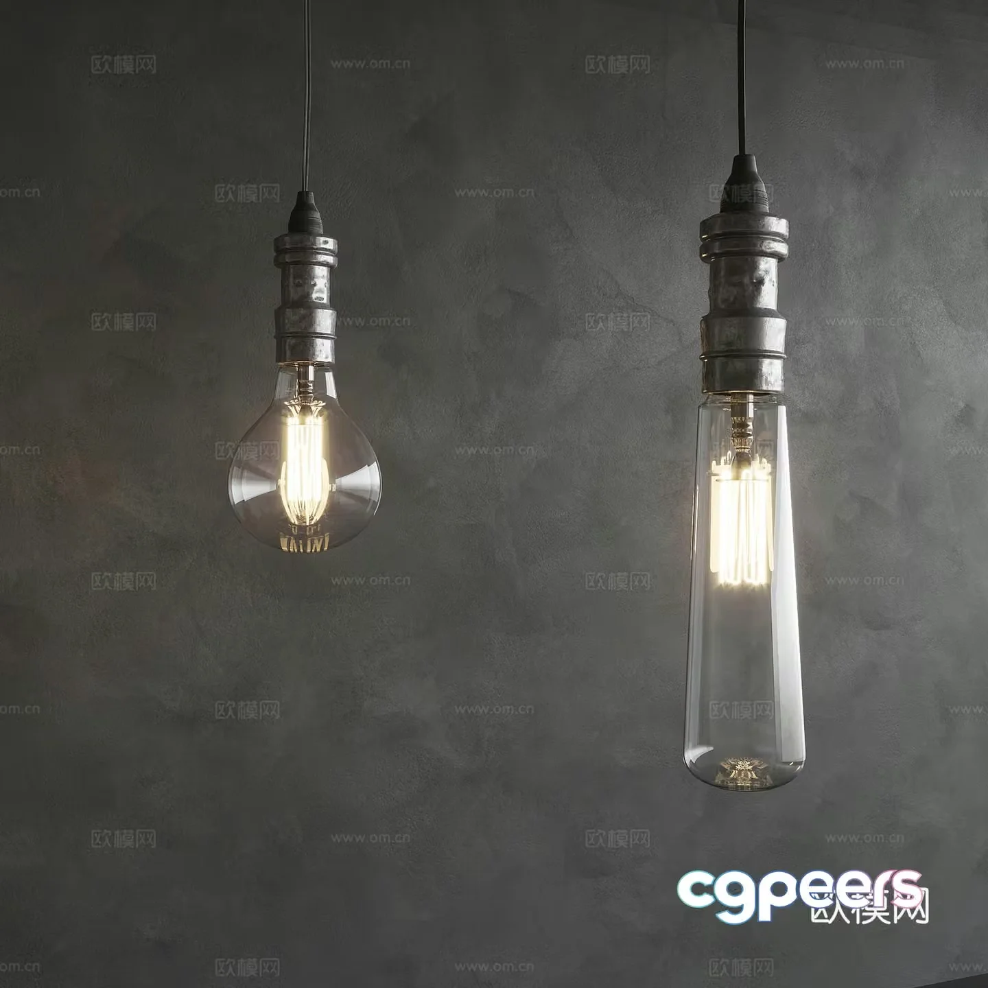 Modern Chandelier Small Chandelier Light Bulb 3D Model
