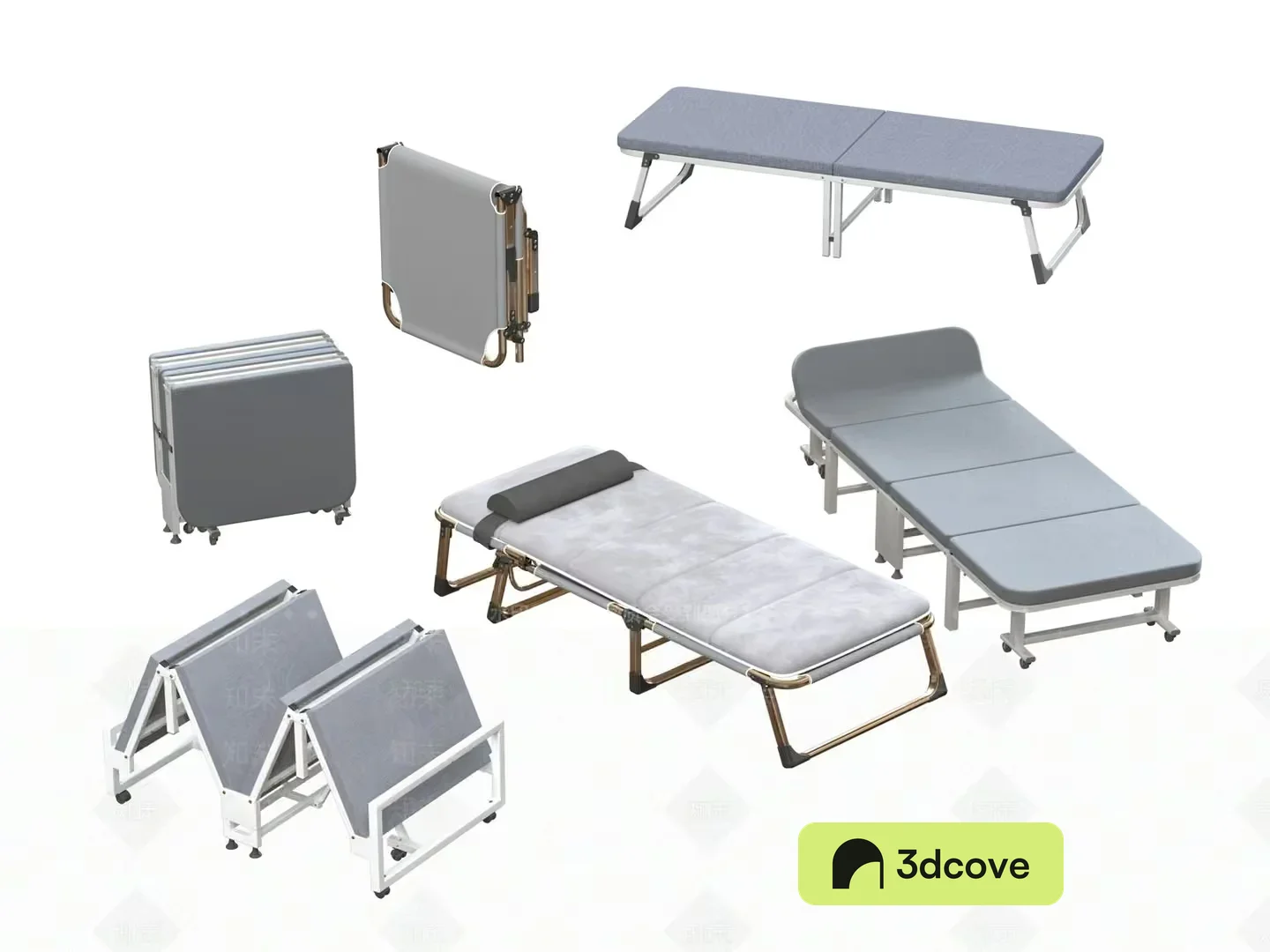 Gray Folding Bed