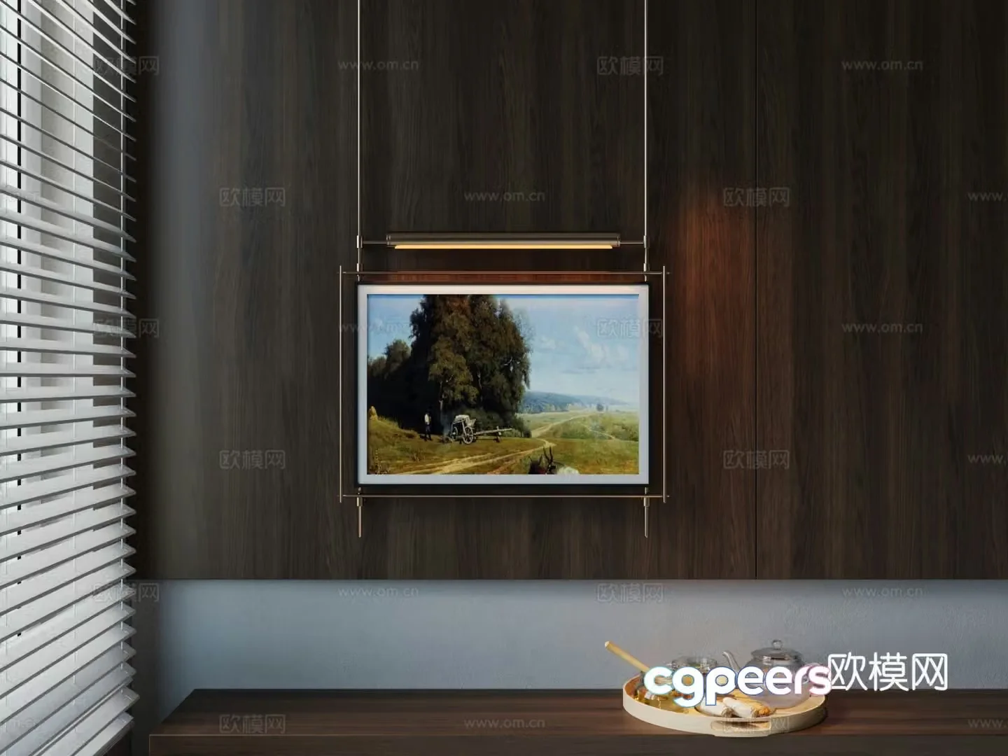 Classical hanging painting 3d model