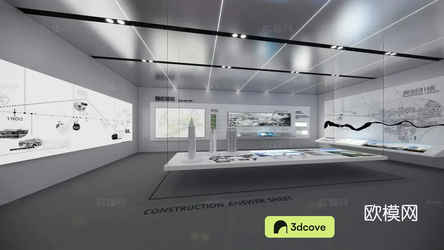 Modern tech exhibition hall