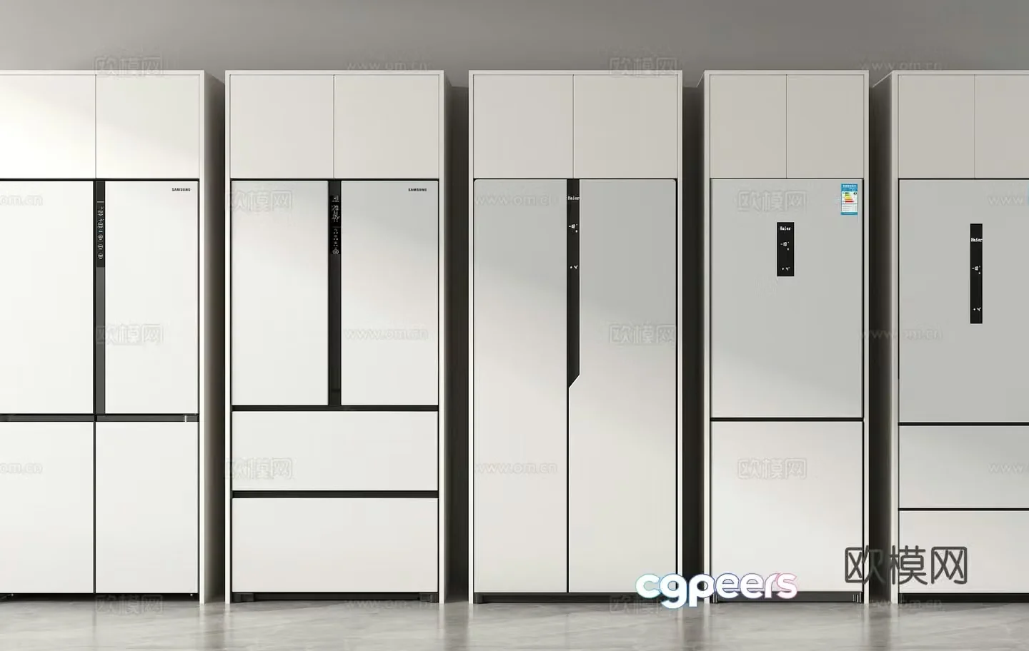 Refrigerator Double-door refrigerator Smart refrigerator 3D model