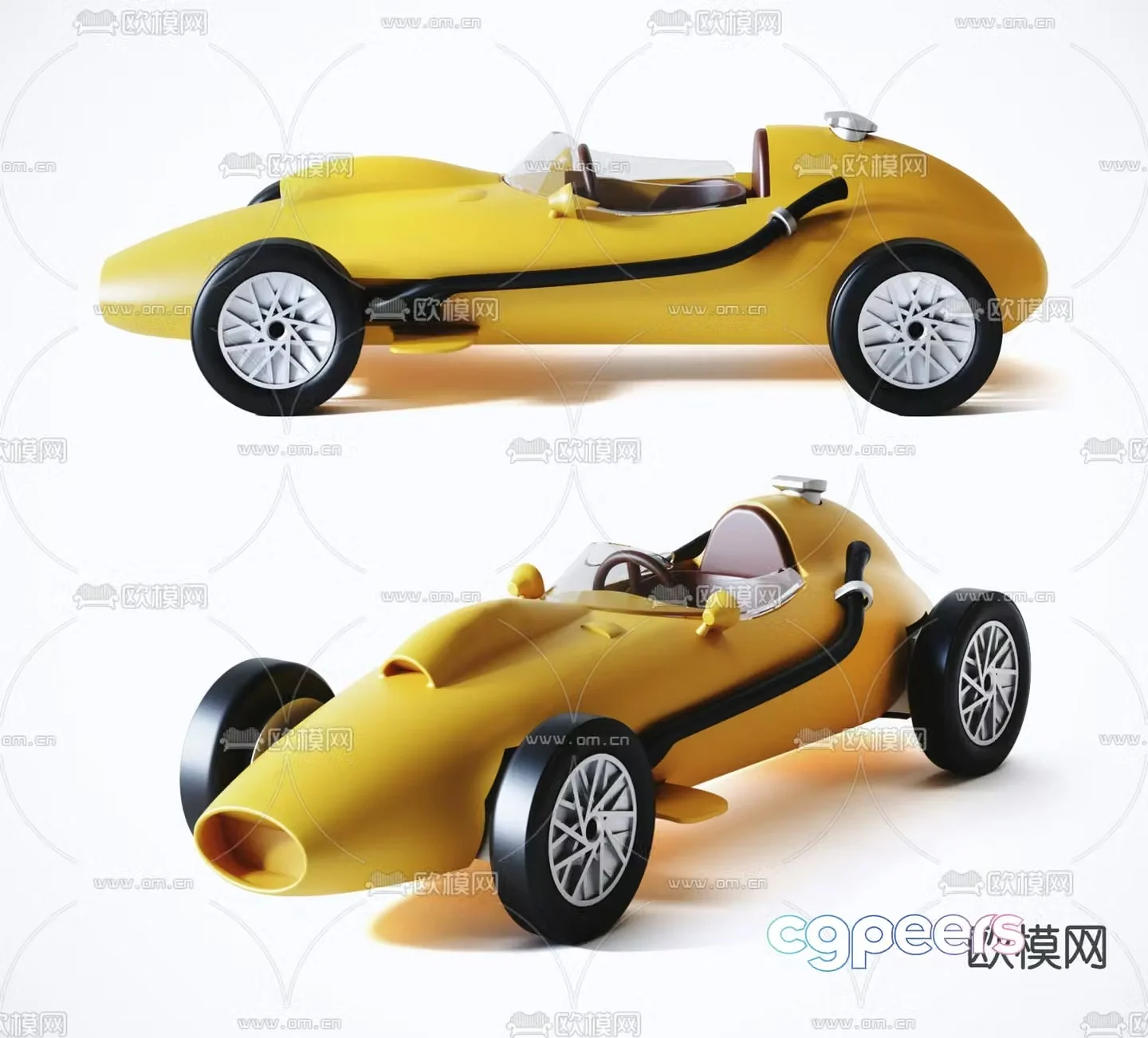 Modern toy car 3d model