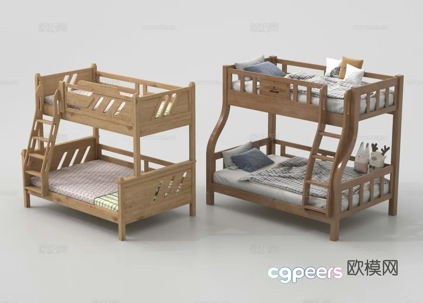 Go up and get off the bed mother and child bed high and low bed children’s bed 3D model
