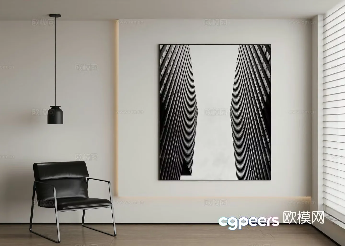Modern decorative painting 3d model