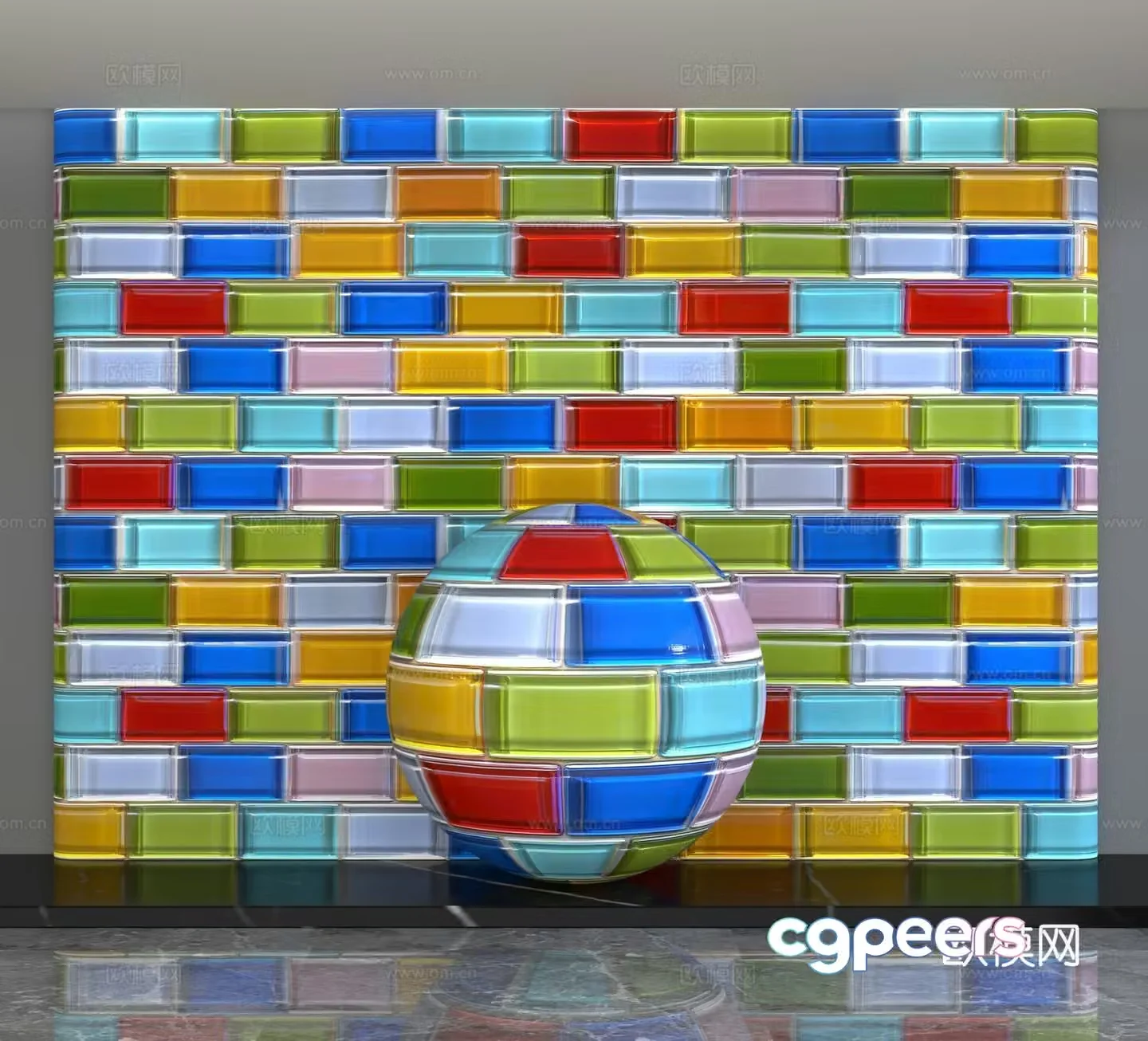Modern background wall 3d model
