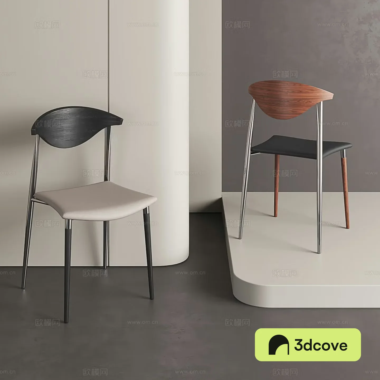 Retro desk and chair medieval dining chair armrest chair modern single chair stainless steel solid wood chair