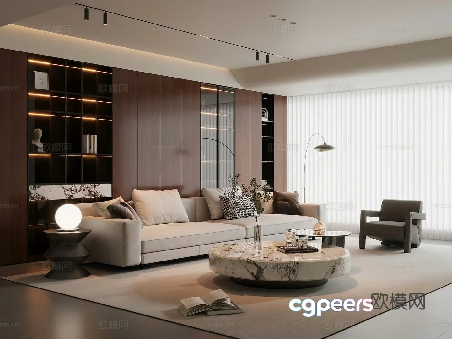 Italian living room 3d model