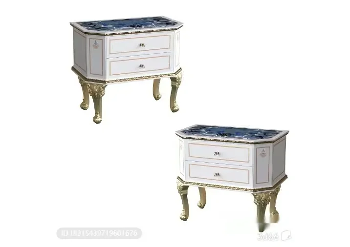 Two Nightstands 3D Model – 7795 – VRAY Render