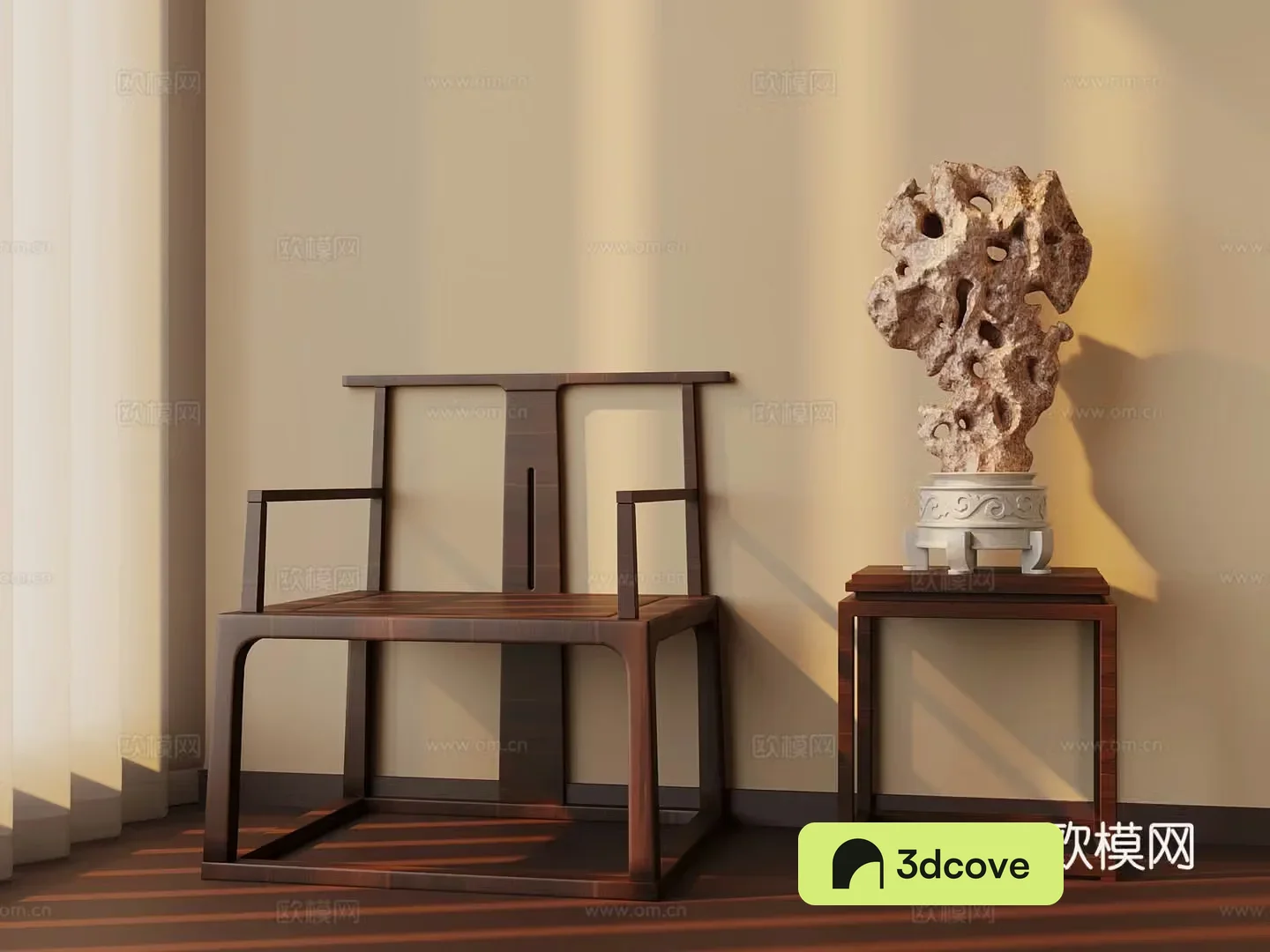 Chinese single chair Chinese stone