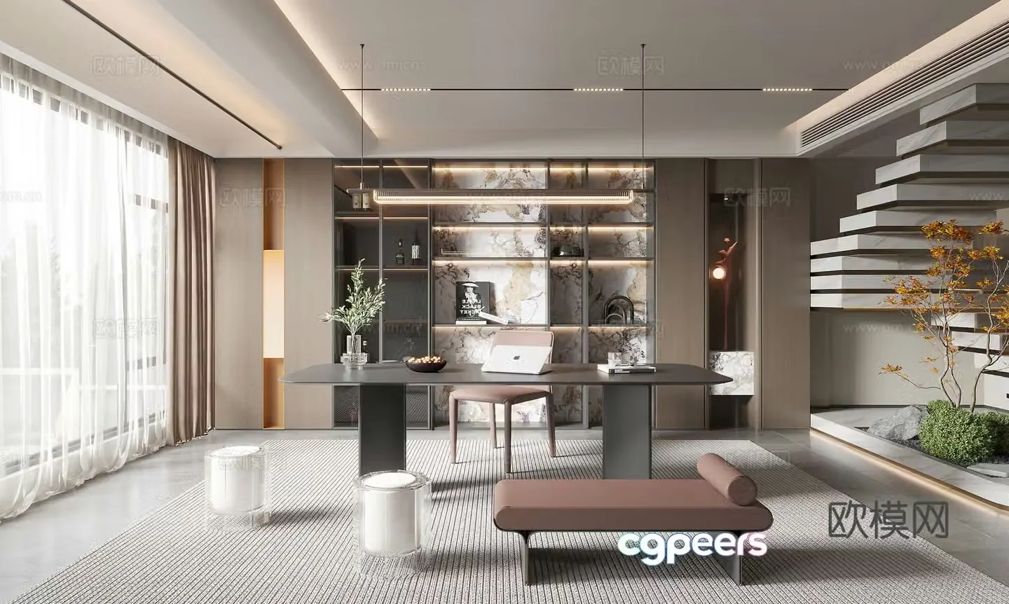 Modern Italian study 3D model