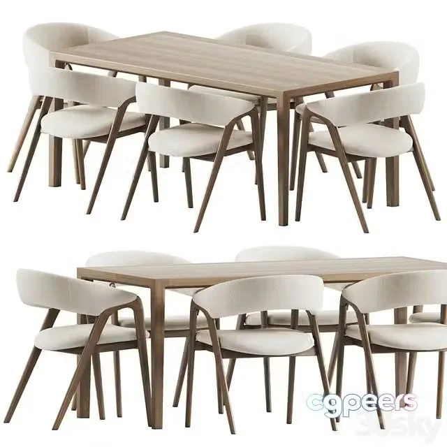 3ds Max Free – Dining Set 241