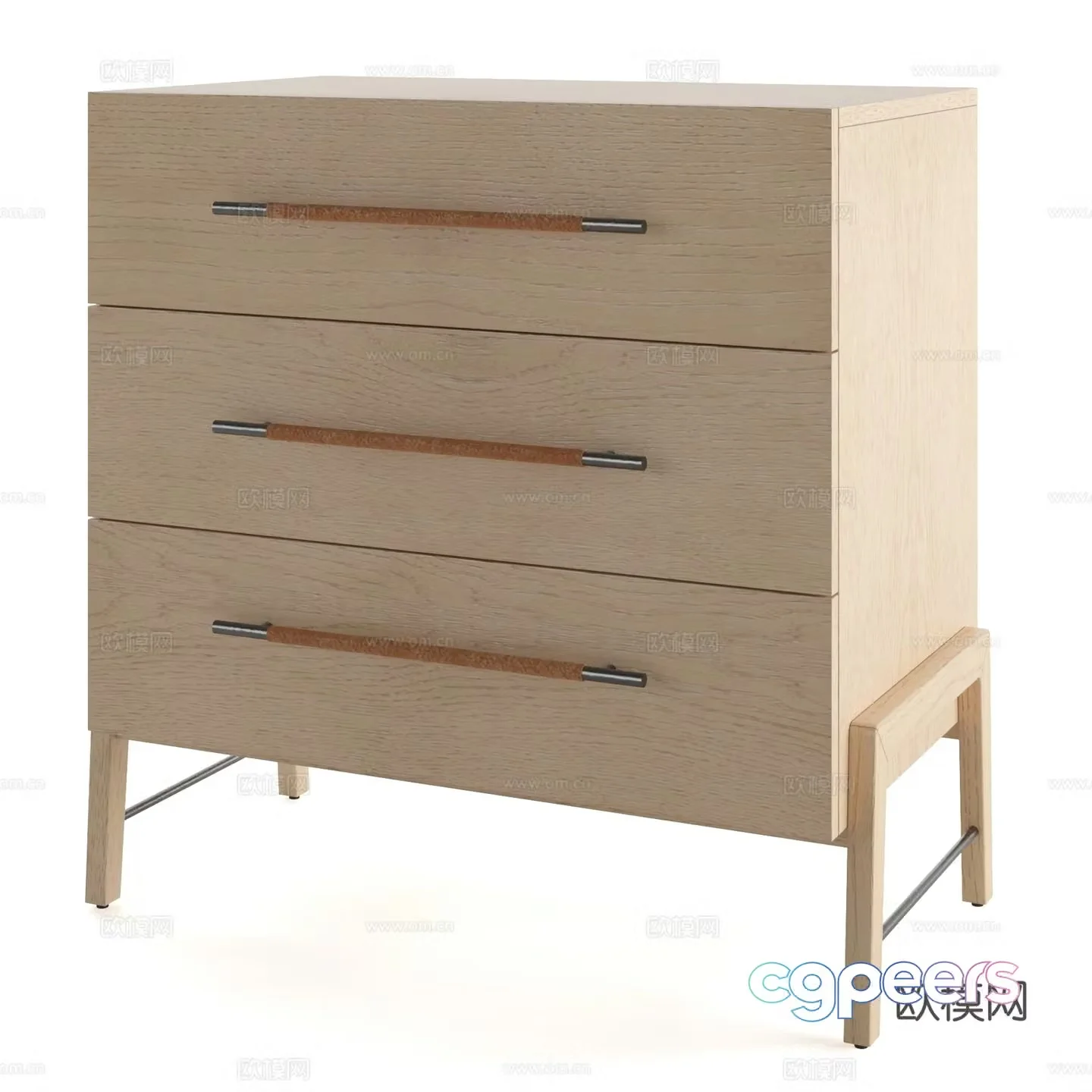 Mulan three drawers 3d model