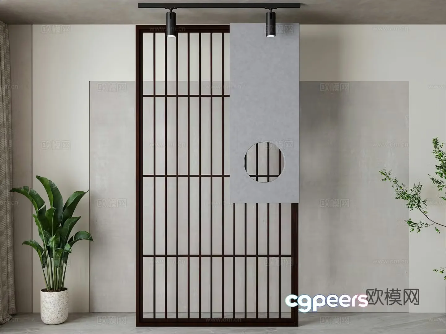 New Chinese partition 3D model